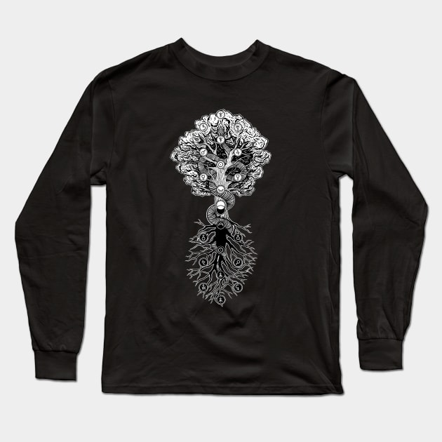 Qabalah. Tree of life. Long Sleeve T-Shirt by OccultOmaStore